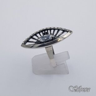 Sidabrinis žiedas su cirkoniais Z504; 18 mm