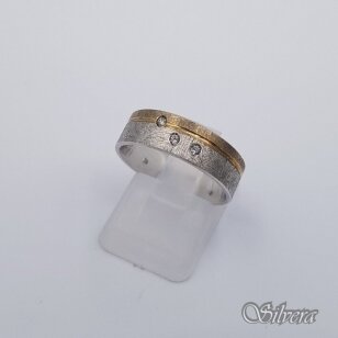 Sidabrinis žiedas su cirkoniais Z556; 17 mm