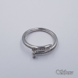 Sidabrinis žiedas su cirkoniais Z583; 17 mm