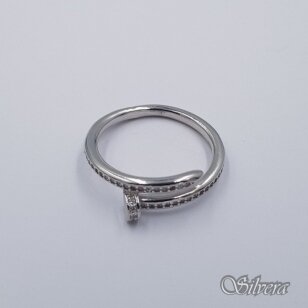 Sidabrinis žiedas su cirkoniais Z583; 19 mm