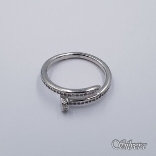Sidabrinis žiedas su cirkoniais Z583; 20 mm