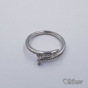 Sidabrinis žiedas su cirkoniias Z583; 17,5 mm