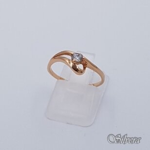 Auksinis žiedas su cirkoniu AZ67; 17 mm
