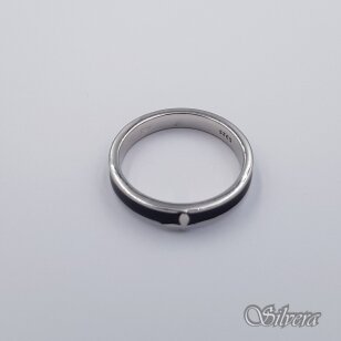 Sidabrinis žiedas su emaliu Z486; 17,5 mm