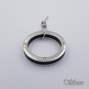 Sidabrinis žiedas su emaliu Z558; 19,5 mm