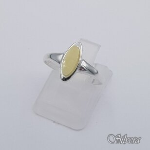 Sidabrinis žiedas su gintaru Z605; 17 mm