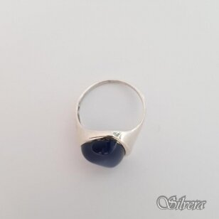 Sidabrinis žiedas su katės akies akmeniu Z1299; 19,5 mm