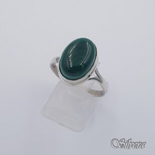 Sidabrinis žiedas su malachitu Z0079; 19,5 mm