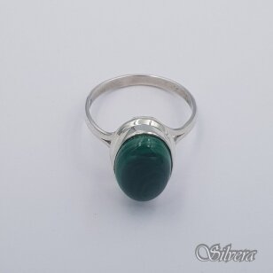 Sidabrinis žiedas su malachitu Z0079; 19,5 mm