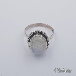 Sidabrinis žiedas su mėnulio akmeniu Z0078; 19,5 mm