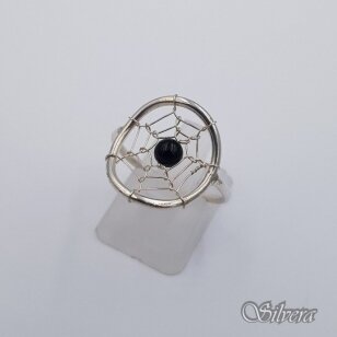 Sidabrinis žiedas su oniksu Z540; 18,5 mm