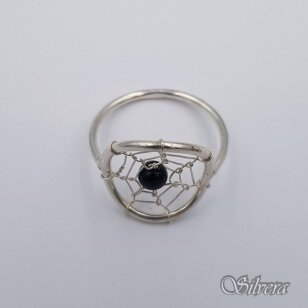 Sidabrinis žiedas su oniksu Z540; 18,5 mm