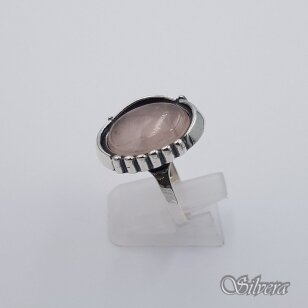 Sidabrinis žiedas su rožiniu kvarcu Z468; 19 mm