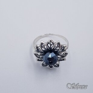 Sidabrinis žiedas su swarovski kristalu Z4117; 19 mm