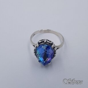 Sidabrinis žiedas su swarovski kristalu Z4121; 19 mm