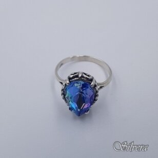 Sidabrinis žiedas su swarovski kristalu Z4121; 19,5 mm