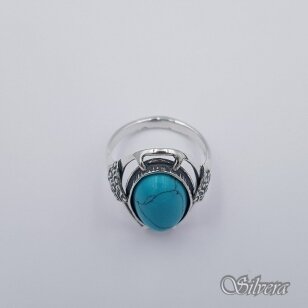 Sudraba gredzens ar tirkīzu Z378; 18,5 mm