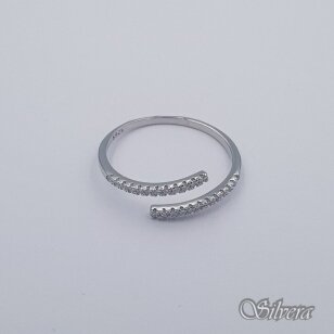 Sidabrinis žiedas su cirkoniais Z393; 19 mm
