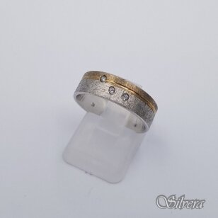 Sidabrinis žiedas su cirkoniais Z556; 17,5 mm
