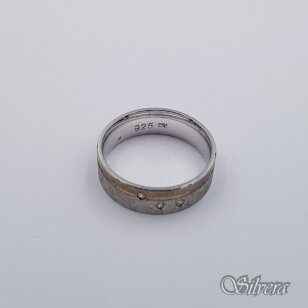 Sidabrinis žiedas su cirkoniais Z556; 17,5 mm