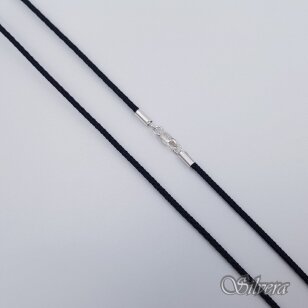 Šilkinė virvutė su sidabro detalėmis GS03; 45 cm