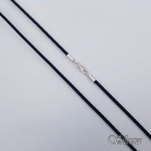 Šilkinė virvutė su sidabro detalėmis GS03; 60 cm