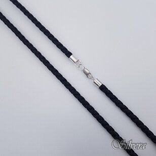 Šilkinė virvutė su sidabro detalėmis GS04; 55 cm