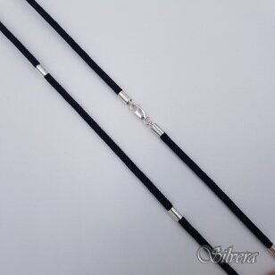 Šilkinė virvutė su sidabro detalėmis GS07; 50 cm