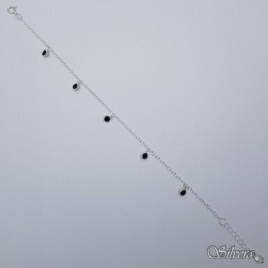 Sidabrinė apyrankė su cirkoniais AK249; 17-19 cm