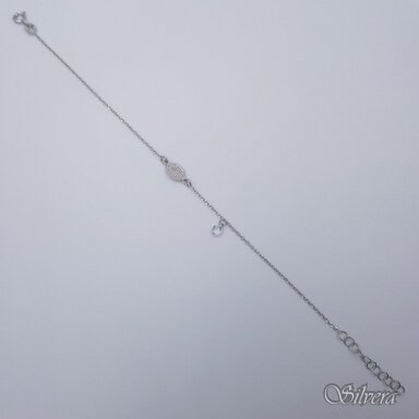 Sidabrinė apyrankė su cirkoniu KR07; 17-19,5 cm