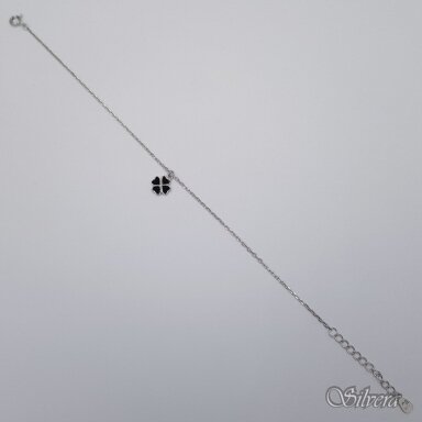 Sidabrinė apyrankė su emaliu AF122; 18-21 cm Sidabrinė apyrankė su emaliu AF122; 18-21 cm