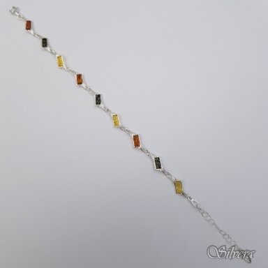 Sidabrinė apyrankė su gintaru AK337; 19-23 cm