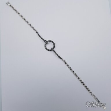Sidabrinė apyrankė su markazitais AK235; 22-25 cm