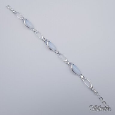 Sidabrinė apyrankė su mėnulio akmeniu A1259; 18-21 cm Sidabrinė apyrankė su mėnulio akmeniu A1259; 18-21 cm