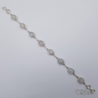 Sidabrinė apyrankė su mėnulio akmeniu AK311; 17-18,5 cm Sidabrinė apyrankė su mėnulio akmeniu AK311; 17-18,5 cm