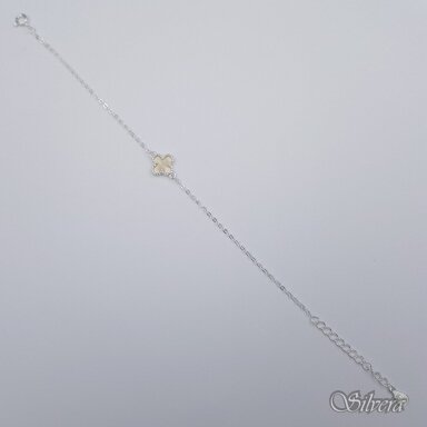 Sidabrinė apyrankė su perlamutru AK408; 16-18,5 cm Sidabrinė apyrankė su perlamutru AK408; 16-18,5 cm
