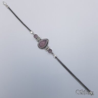 Sudraba aproce ar rozā kvarcu AK355; 19 cm Sudraba aproce ar rozā kvarcu AK355; 19 cm