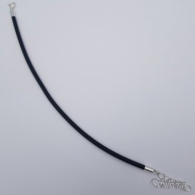 Apyrankė su silikonu ir sidabro detalėmis AS16; 18-21 cm