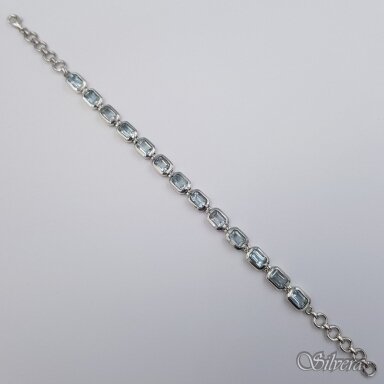 Sidabrinė apyrankė su topazu AK418; 18-20,5 cm Sidabrinė apyrankė su topazu AK418; 18-20,5 cm