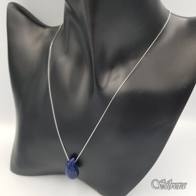 Sudraba ķēdīte ar lapis lazuli K63; 40-45 cm Sudraba ķēdīte ar lapis lazuli K63; 40-45 cm