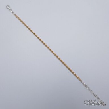 Sidabrinė paauksuota apyrankė AK95; 16-19 cm Sidabrinė paauksuota apyrankė AK95; 16-19 cm