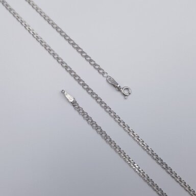 Sudraba ķēdīte pārklāta ar rodiju RD40rod; 40 cm