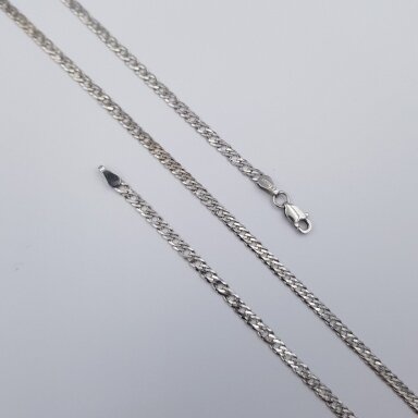 Sudraba ķēdīte pārklāta ar rodiju RD50rod; 50 cm
