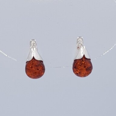 Sidabriniai auskarai su gintaru Au1277 Sidabriniai auskarai su gintaru Au1277