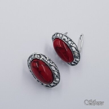Sidabriniai auskarai su koralu Au1681 Sidabriniai auskarai su koralu Au1681