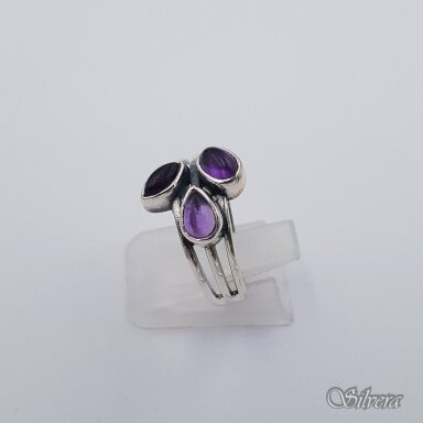 Sidabrinis žiedas su ametistu Z794; 18 mm Sidabrinis žiedas su ametistu Z794; 18 mm