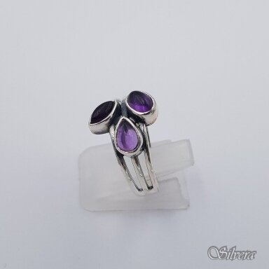 Sidabrinis žiedas su ametistu Z794; 19,5 mm Sidabrinis žiedas su ametistu Z794; 19,5 mm
