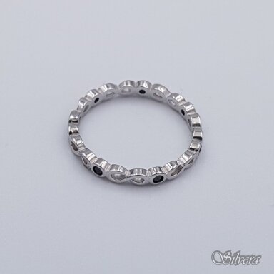 Sidabrinis žiedas su cirkoniais Z209; 18 mm