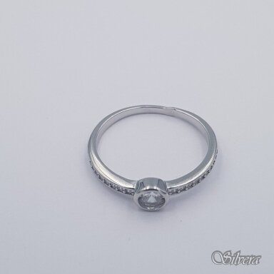 Sidabrinis žiedas su cirkoniais Z395; 19 mm Sidabrinis žiedas su cirkoniais Z395; 19 mm