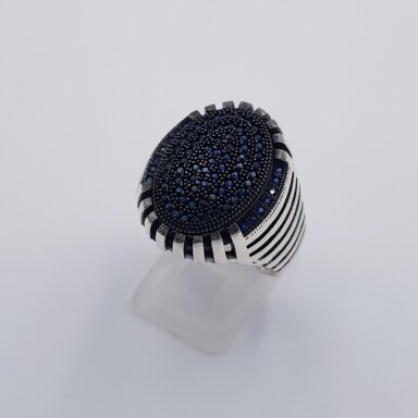 Sidabrinis žiedas su cirkoniais Z573; 21 mm Sidabrinis žiedas su cirkoniais Z573; 21 mm